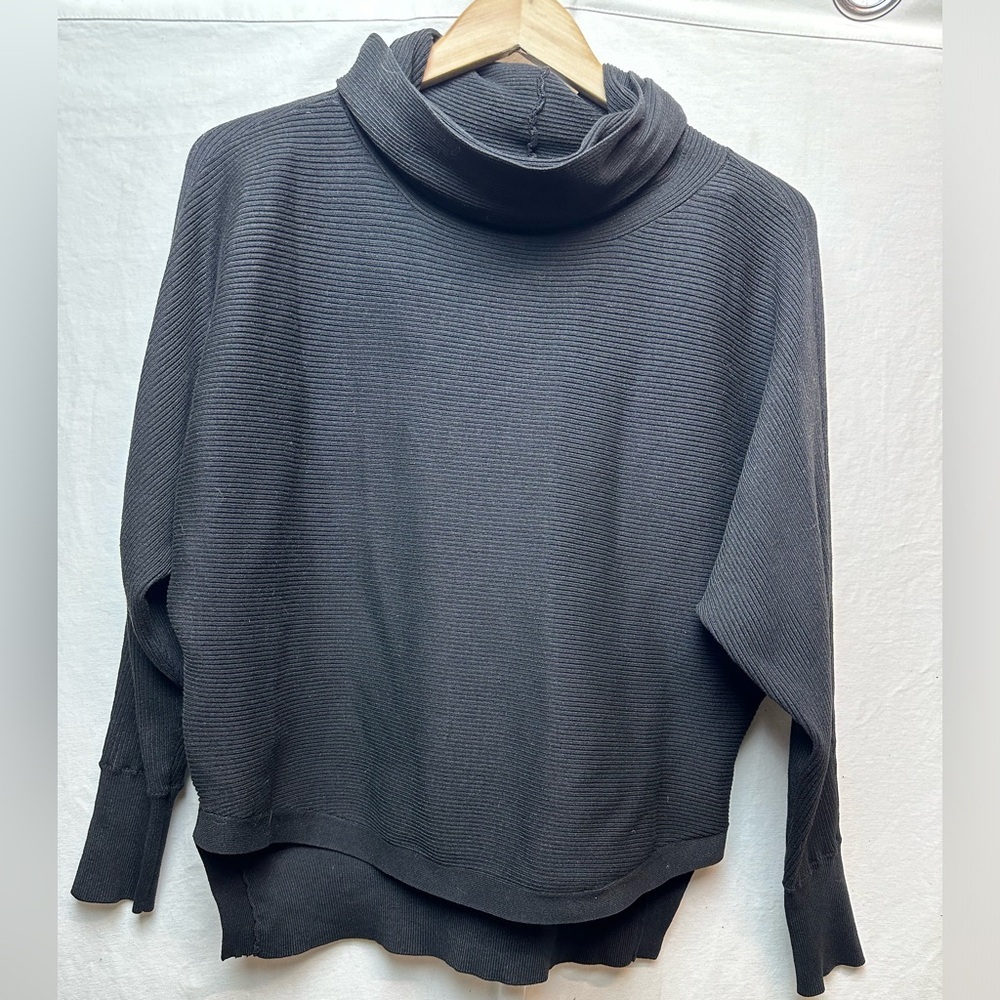 Workhall Plants Matter Black Size 1 Turtleneck Sweater Made in USA - Picture 3 of 6